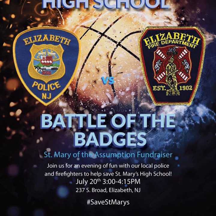 Elizabeth&#x27;s finest and bravest are meeting up for a charity basketball game to help raise money for St. Mary School, which is slated to close.