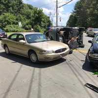 <p>A three-car crash forced a road closure in Rockland County.</p>