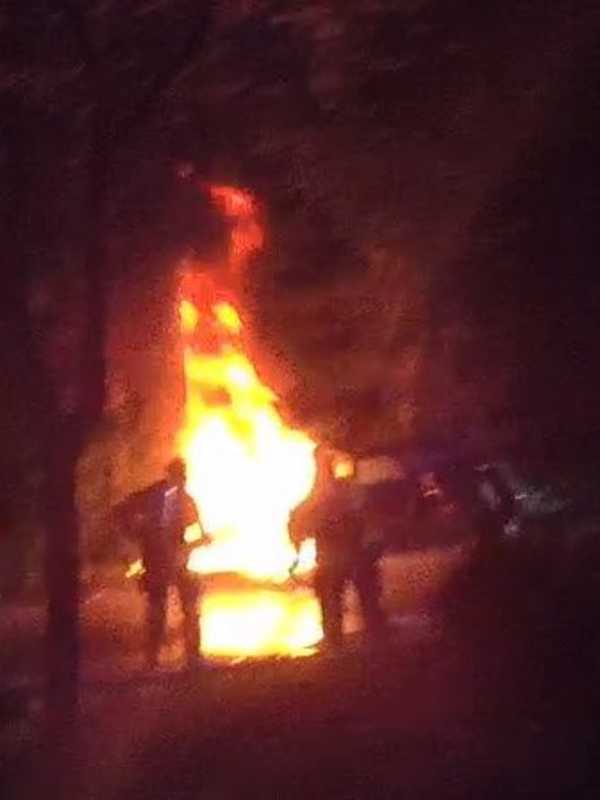 Good Samaritans Drag Injured Man From Burning Car In Milford