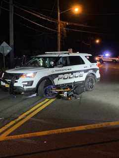 Police Cruiser Involved In Crash With Motorcycle In Area