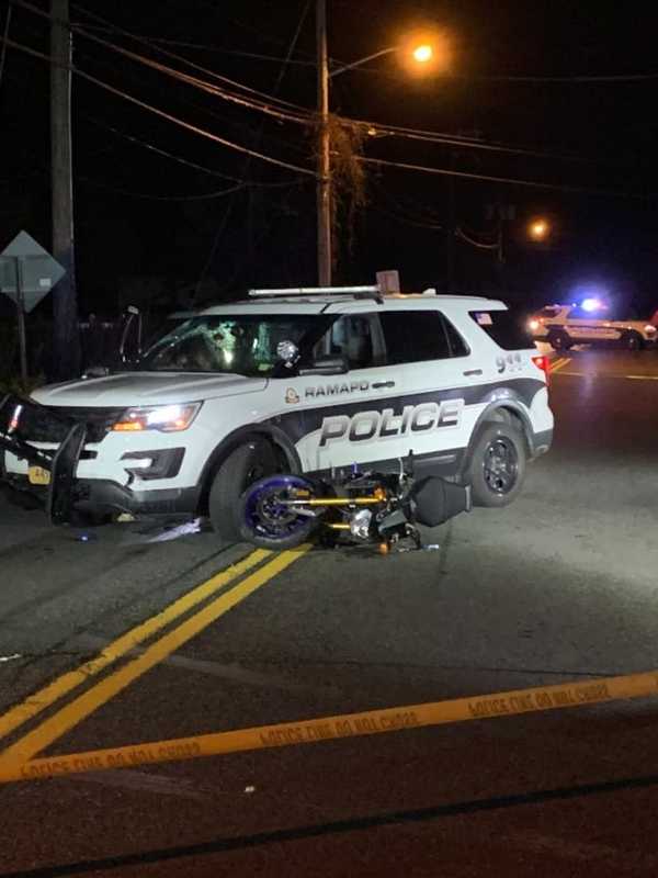 Police Cruiser Involved In Crash With Motorcycle In Rockland