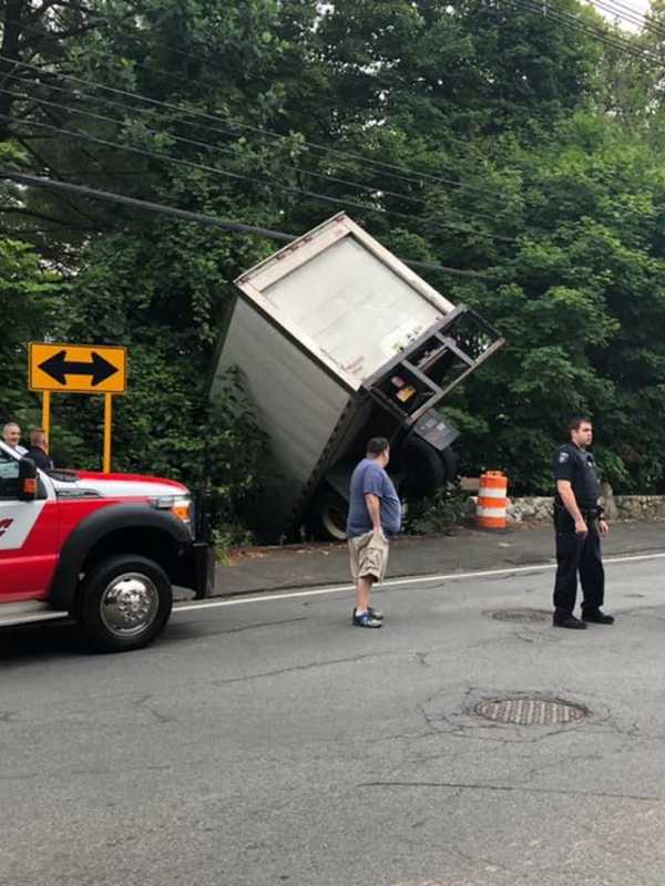 Roadway Closed, Truck Driver Injured Following Crash Into Rock Wall In West Nyack