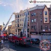 <p>Ten families were displaced following a two-alarm fire.</p>