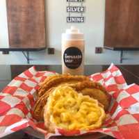 <p>Mac &amp; Cheese empanada.</p>