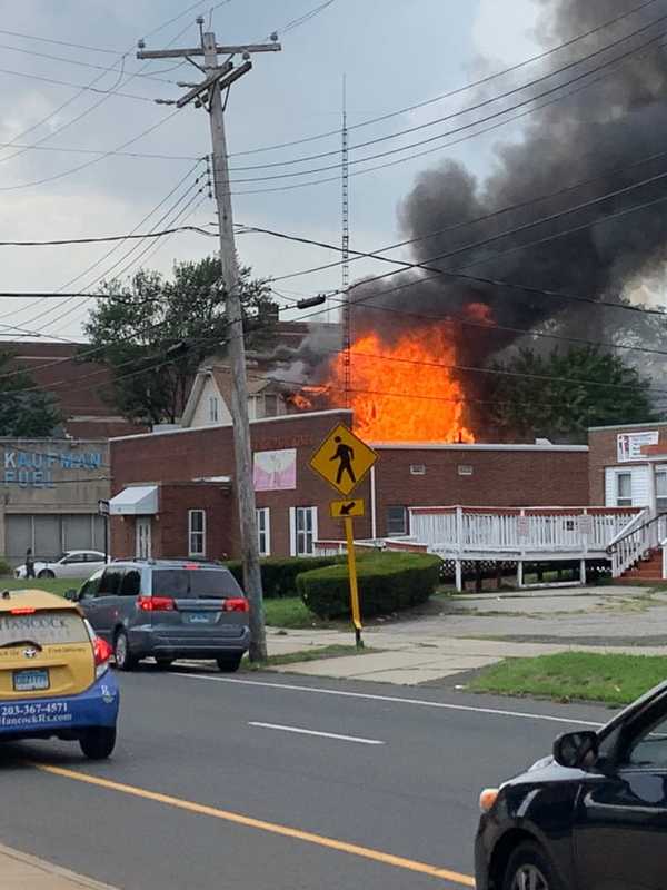 Man Rescued Hanging From Third-Floor Window During Bridgeport Two-Alarm Fire