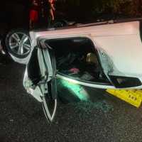 <p>A driver was hospitalized after an overturn crash in Islip on Wednesday night.</p>