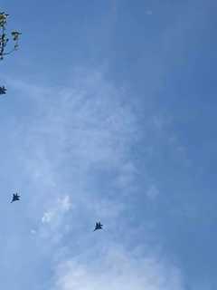 Four Fighter Jets Put On Practice Show Over Fairfield County