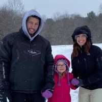 <p>Thomas Haberland with his wife Stacey and their daughter Alexis Marie.</p>