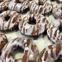 <p>Vanilla-glazed banana doughnuts from The Coffee Box in Plainfield.</p>