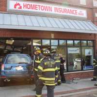 <p>An 86-year-old man drove into a building.</p>