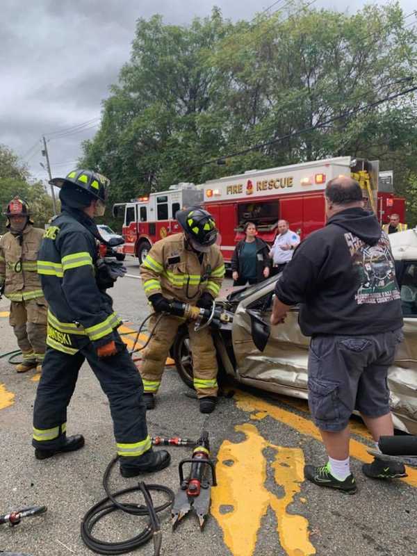 Motorist Extricated After Route 17 Crash