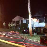 <p>A single-family home was destroyed by a fire.</p>