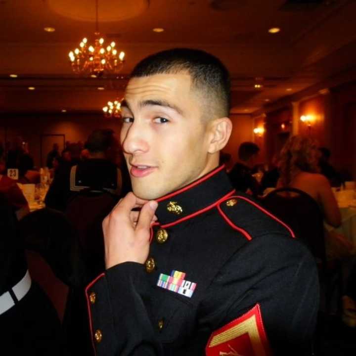 Ricardo Reyes in his Marine dress uniform.