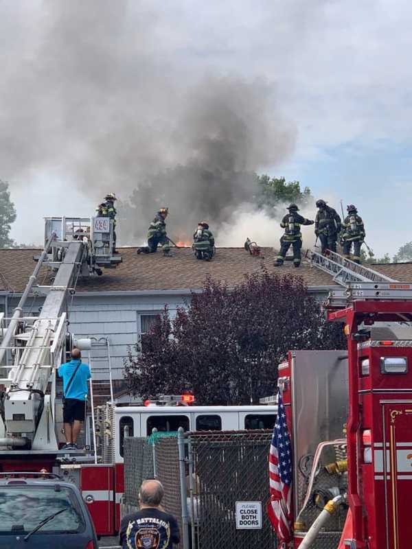 Four-Alarm Condo Fire Breaks Out On Long Island