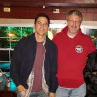 <p>Owner of the Golden Rail Ale House, Brian Butler, along with film stars Mike C. Manning on the left, Dan Hedaya on the right.</p>