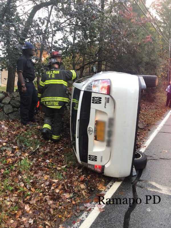 Woman Rescued After Rollover Montebello Crash