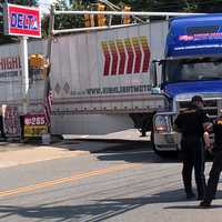 <p>Traffic light toppled in Hawthorne</p>