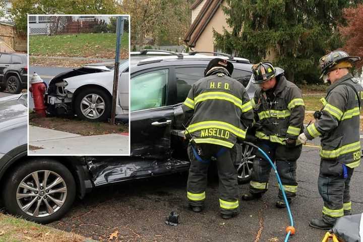 Hackensack Firefighters Free Driver In Crash