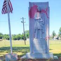 <p>Christopher Columbus statue in Garfield.</p>