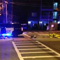 <p>The poles were uprooted by an SUV that kept going, said Edgewater police who tracked down the driver.</p>