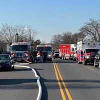 <p>All hands were on deck to battle the townhouse fire in Harford County.</p>