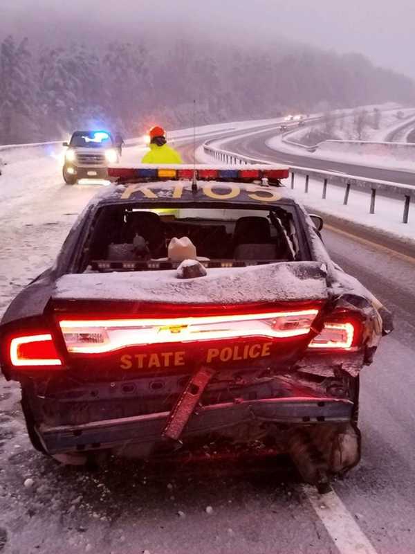 Trooper Escapes Injury After Cruiser Gets Hit On Parkway In Area