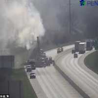 I-78 Accident: Tractor-Trailer Fire Slows Traffic In Lehigh Valley