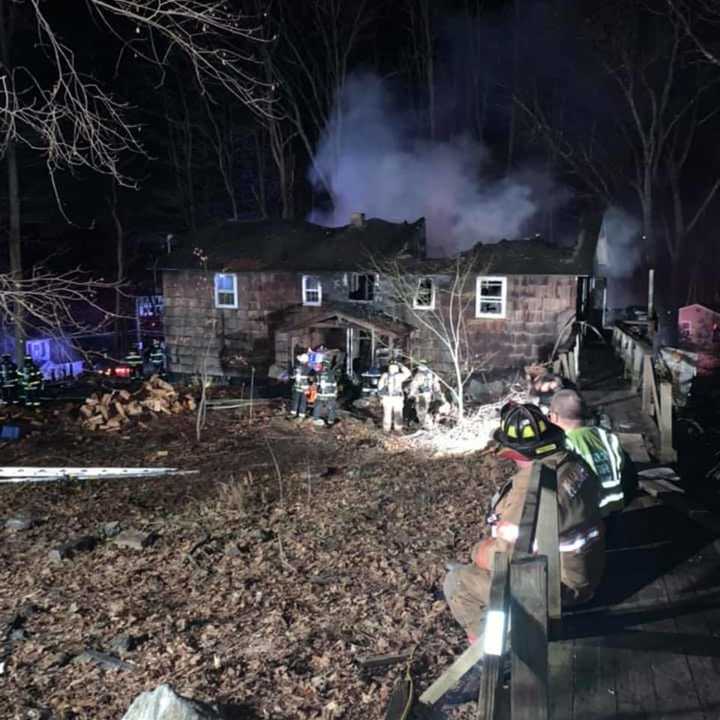 A three-alarm fire broke out in Mahopac