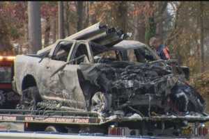 Five Injured When Pickup Truck Crashes Into DOT Truck On Southern State Parkway