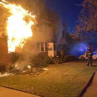 <p>A three-alarm fire destroyed a Franklin Square home.</p>