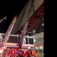 <p>Fire at the Big SNOW ski slope at the American Dream Mall in the Meadowlands of East Rutherford.</p>