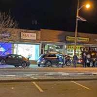 <p>Five vehicles in all were damaged and two people hospitalized in the chain-reaction Fair Lawn crash.</p>