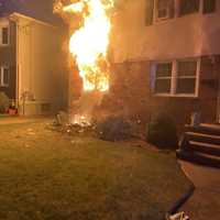 <p>A three-alarm fire destroyed a Franklin Square home.</p>