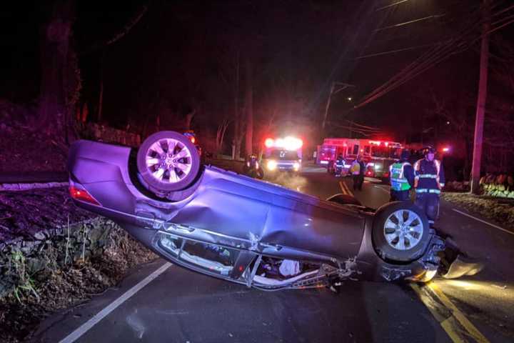 One Injured In Westport Rollover Crash