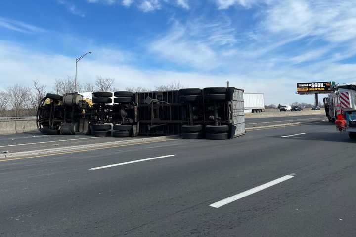 Driver Injured In Route 80 Rollover, Third Toppled Trailer Of Day In Bergen