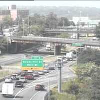 Dump Truck Overturns Causing Gridlock On Route 8