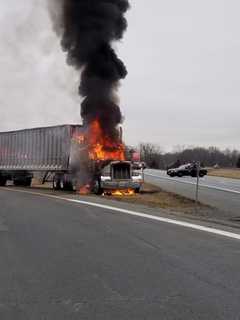 Truck Fire Causes I-84 Closure In Orange County