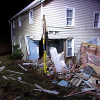 <p>A Newtown man for arrested for alleged DWI after crashing into a home.</p>