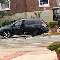 <p>The truck slammed into an SUV and a minivan.</p>