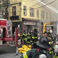 <p>Numerous fire departments battle the flames.</p>