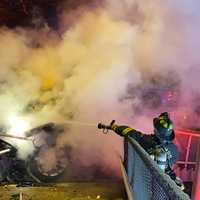 <p>Paramus firefighters extinguished the blaze.</p>