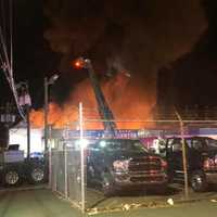 <p>Elizabeth truck center fire Sunday night.</p>