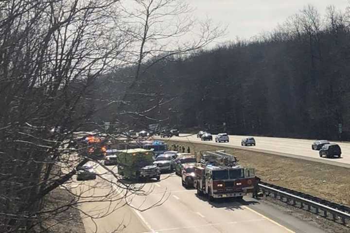 UPDATE: Tractor Trailer Driver Airlifted After Overturning On Route 287 In Edison