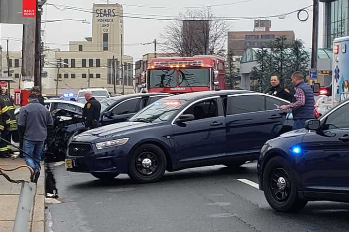 Unmarked Police Car Involved In Hackensack Crash