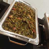 <p>The secret to Shonda&#x27;s collard greens? Simmering them slowly until they are silky smooth.</p>