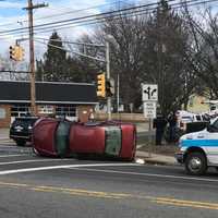 <p>The sedan and SUV collided.</p>