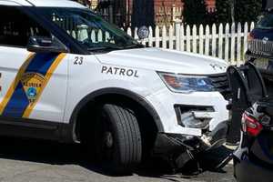 Ridgewood Police Car, Sedan Collide