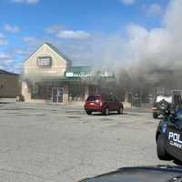 <p>A fire at a Nanuet shopping plaza has closed a section of Route 59.</p>