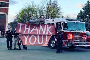 Photos: COVID-19: Here's How Poughkeepsie First Responders Said Thanks To Hospital Staffers