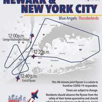 <p>Flight path for Newark and New York City flyover.</p>